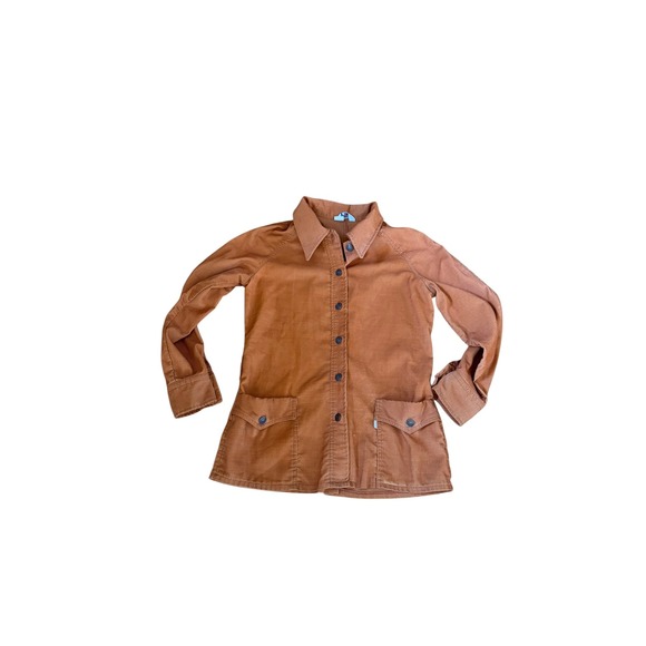 Levi's Jackets & Blazers - Vtg 70s Levis Corduroy Shirt Jacket Burnt Orange Rust 70s Button Front Pockets M